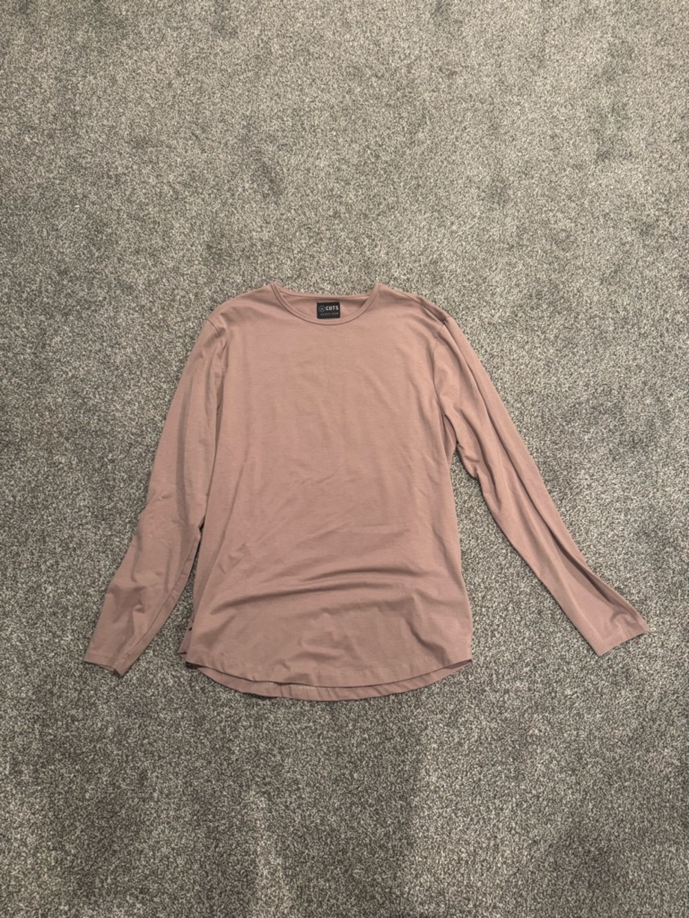 Cuts Clothing Men's Long-Sleeve Crewneck Shirt - Dusty Mauve